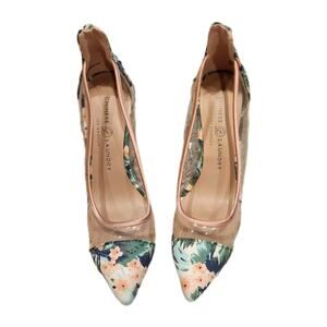 New Chinese Laundry Flower Print Pumps Sz 7.5,‎ missing strap